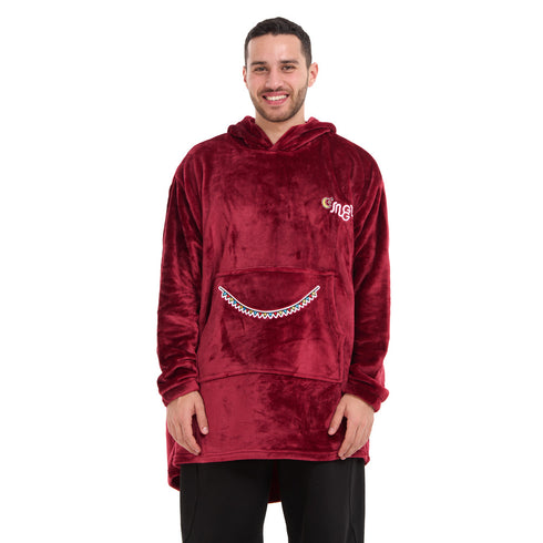 Snuggs Blanket Hoodie Dark Red مدفع رمضان